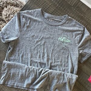 Hollister Mens Large Heather Gray Tee